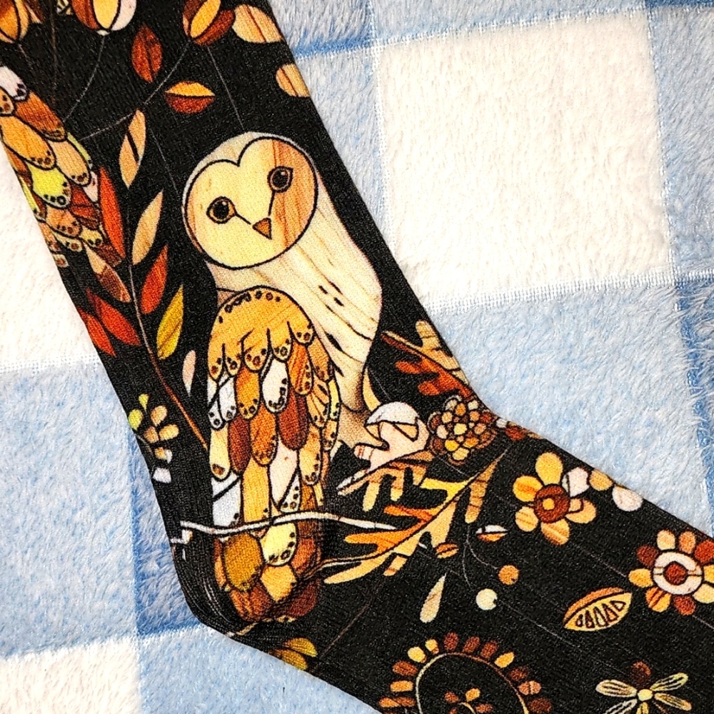 Woodland Owl Sox - 1 pair - New - Size L - Cute!!!